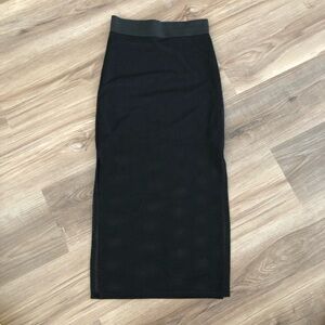Love Culture black net midi skirt size small